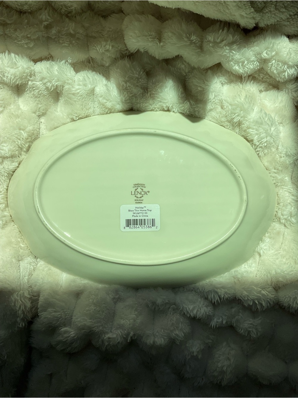 NWT Lenox Cream Oval Serving Platter with Gold Trim - Picture 3 of 6